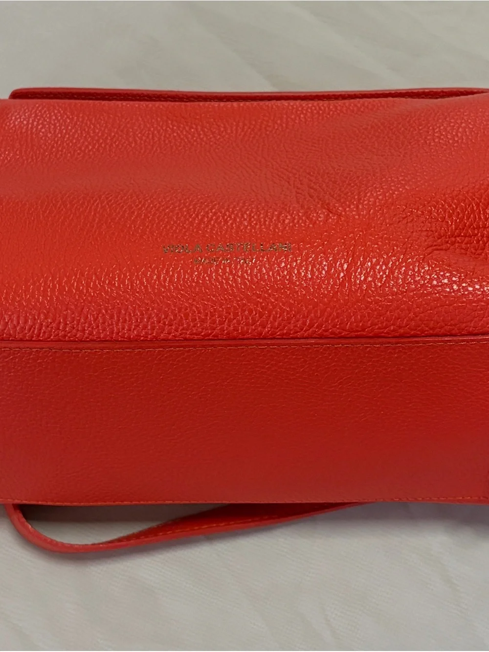 Viola Castellani Coral Genuine Leather Crossbody Bag Made in Italy